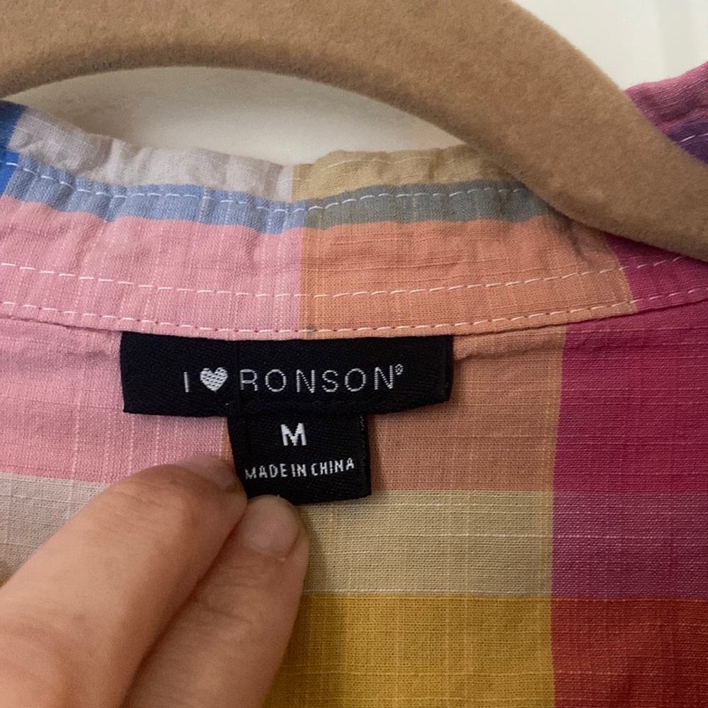 I ❤️ Ronson Checkered Button Up - Picture 4 of 9